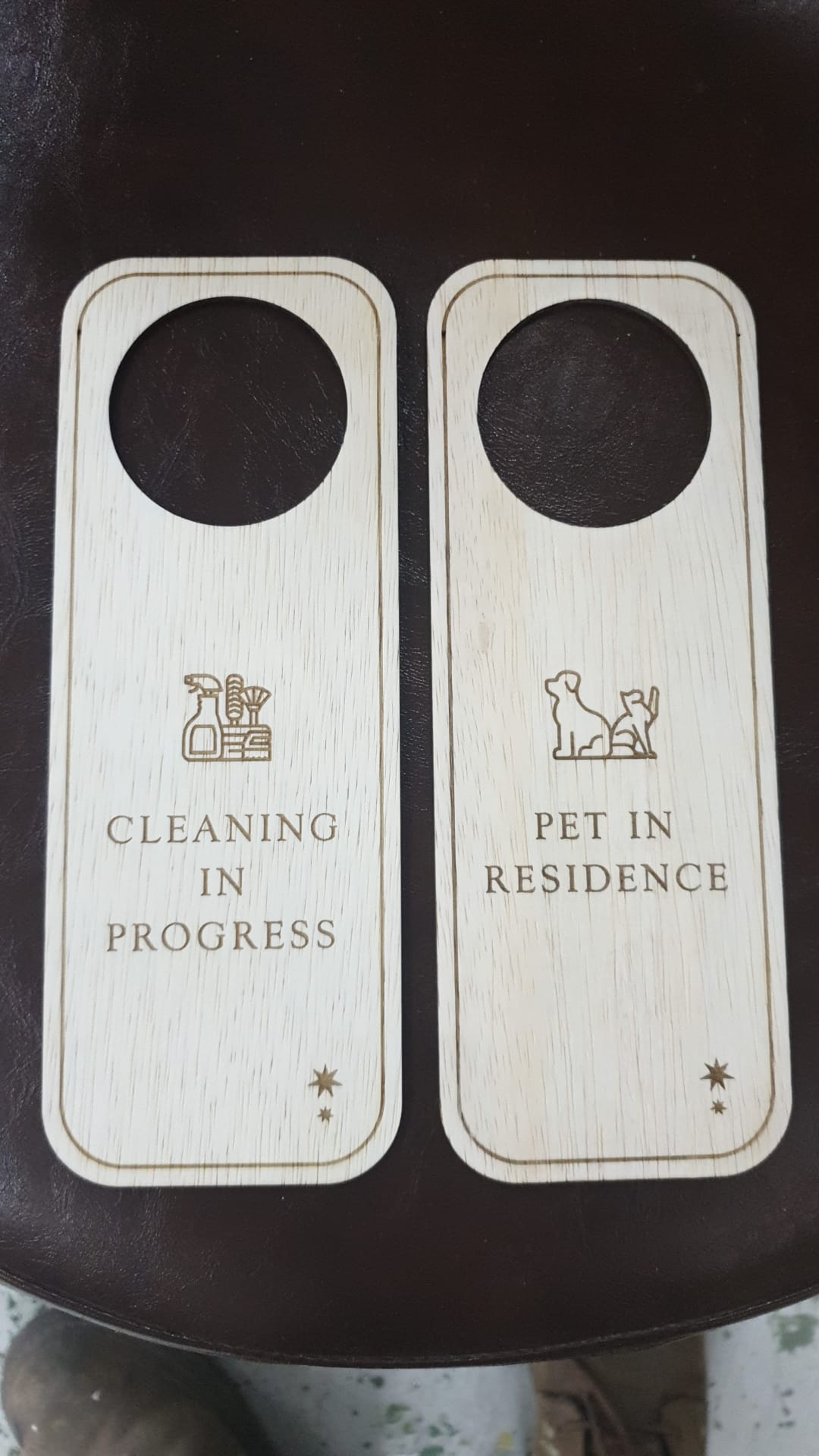 Wooden Laser Engraved